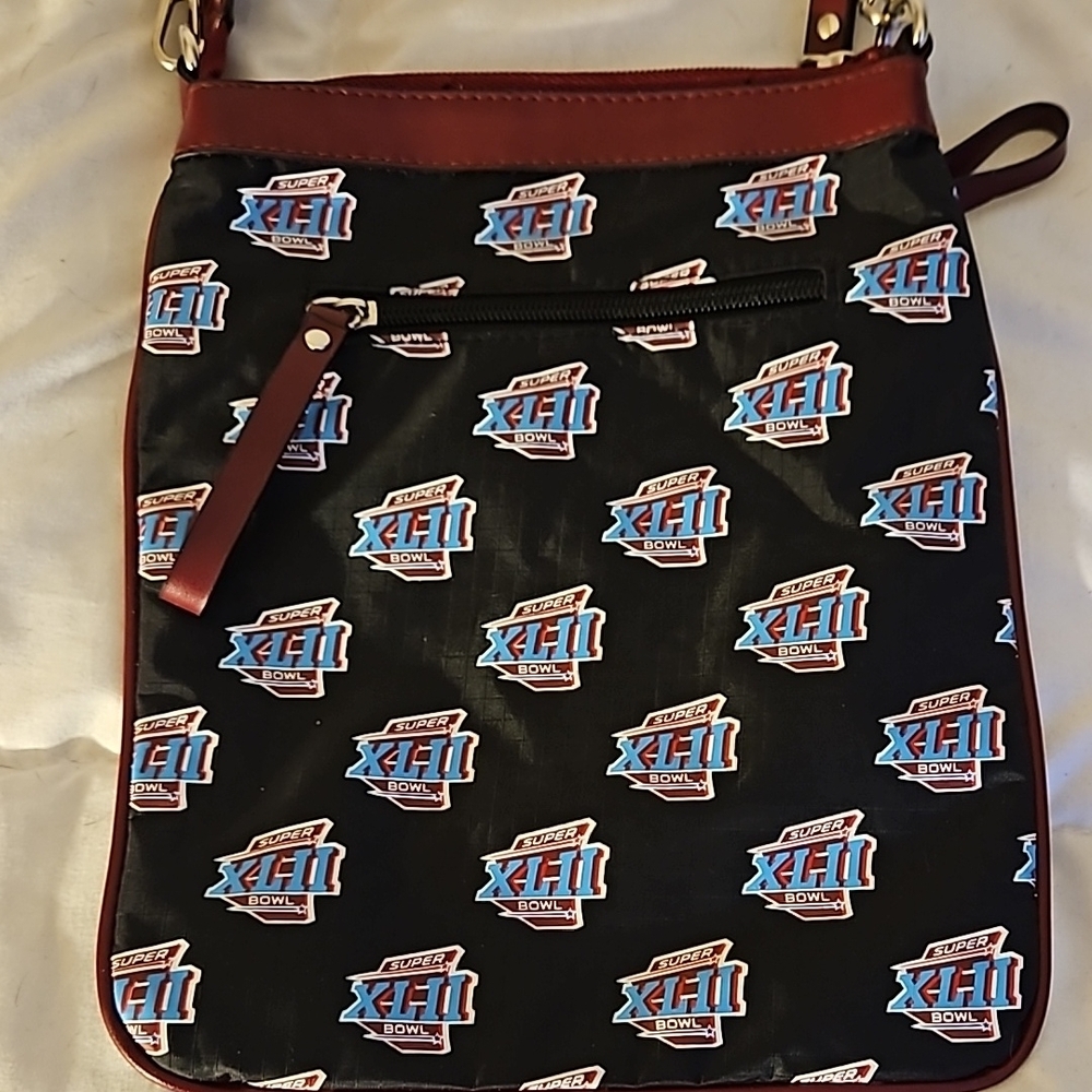 NFL Super Bowl XLII Arizona 2008 Black and Red Crossbody Bag